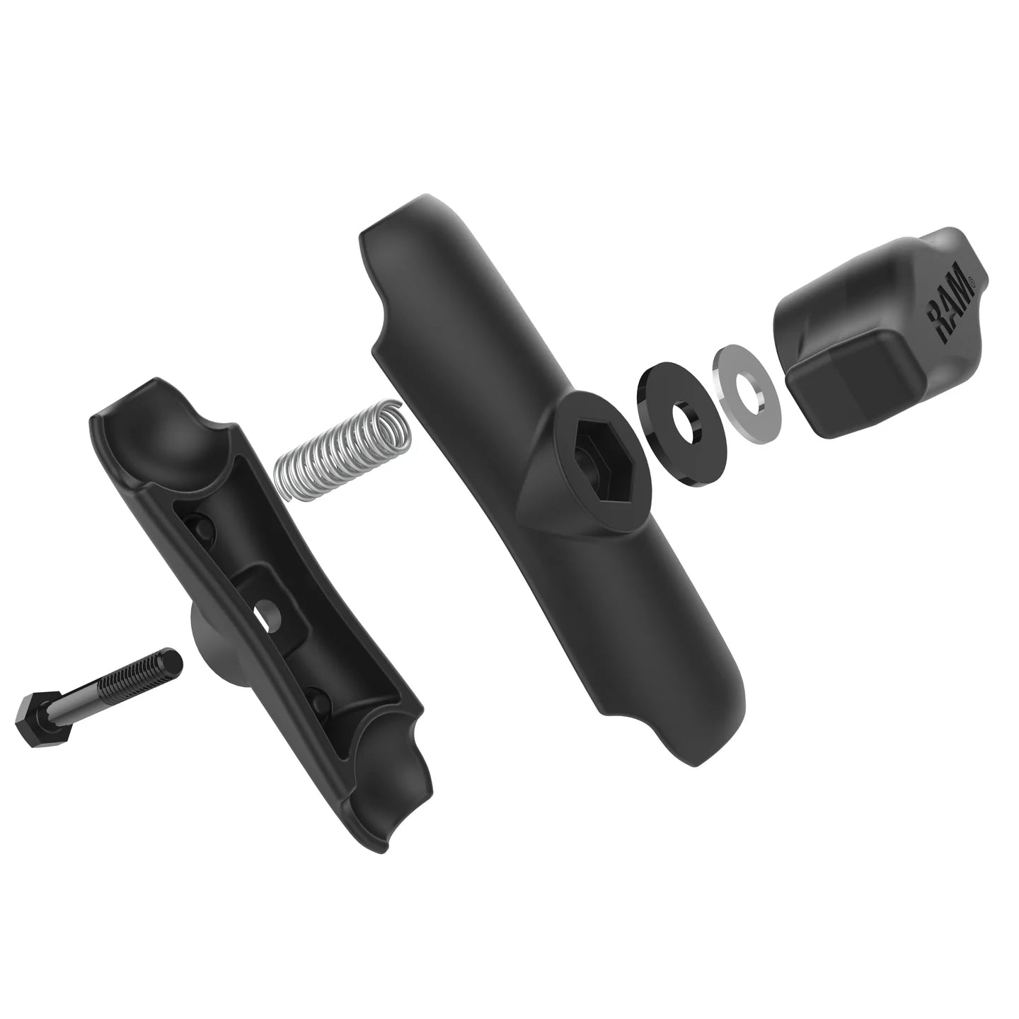 RAM MOUNTS Composite Double Socket Arm for 1" Ball Bases