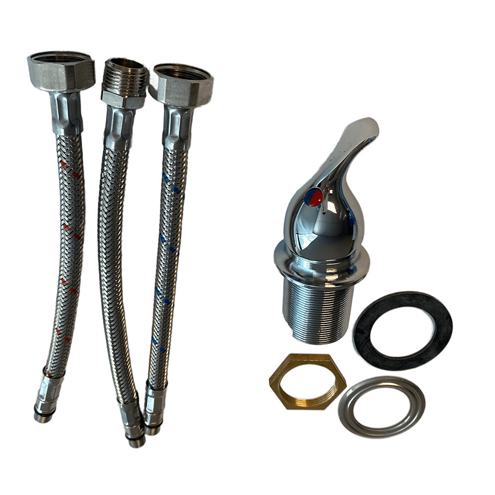 Scandvik Mélangeur de commande de douche compact chromé - Levier unique [10500P]