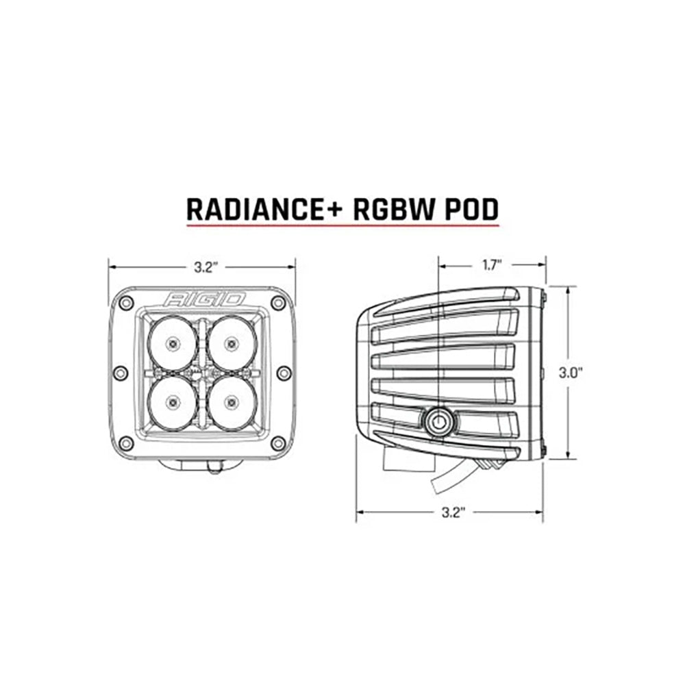 Rigid Industries Radiance + Pod - RGBW - Paire [202053]