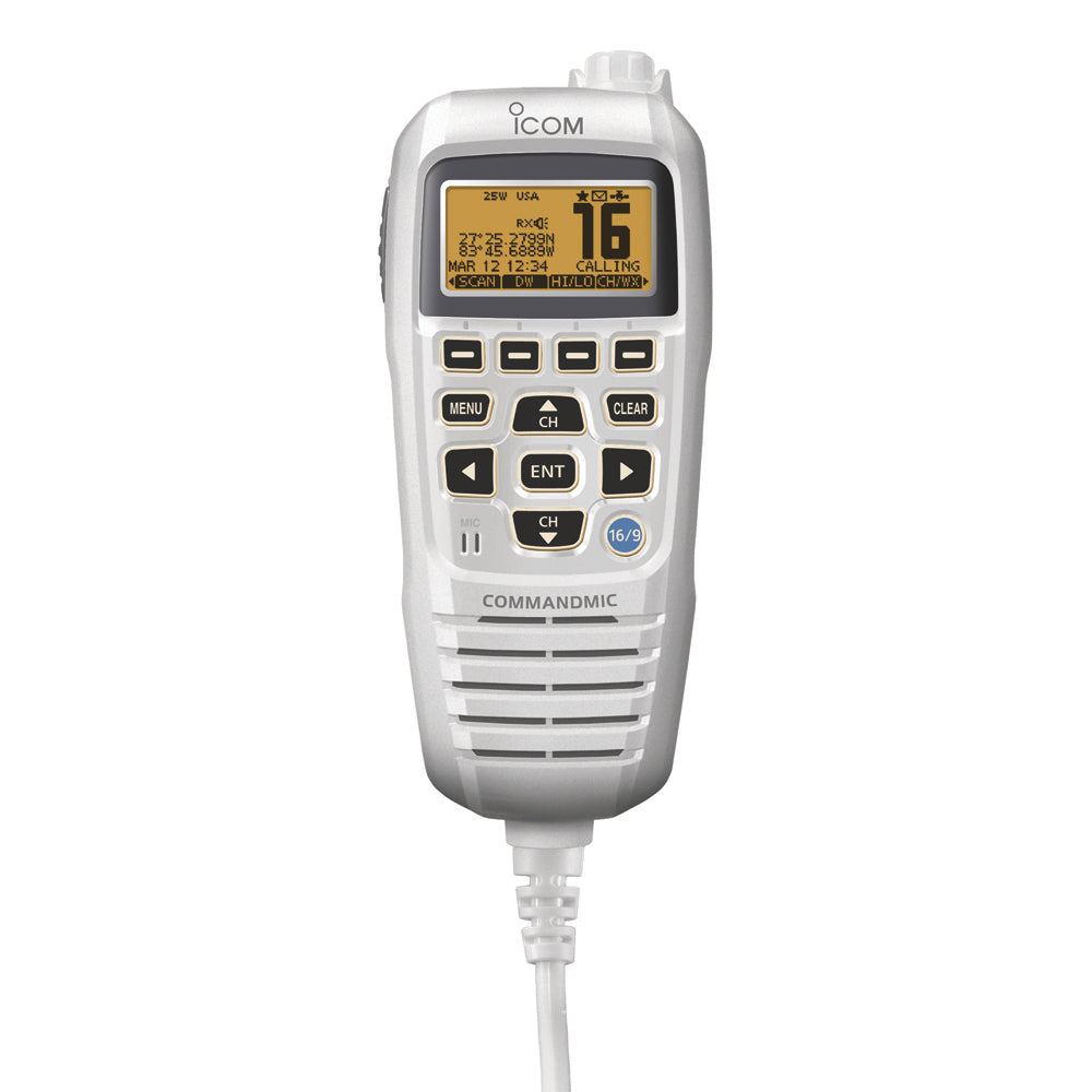Icom HM195 CommandMic&trade; IV w/Yellow BlackLit LCD - Super White