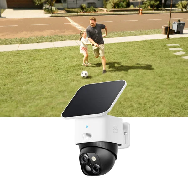Eufy Solar Pan/Tilt Security Cam & Dual Doorbell Bundle – No Subscription