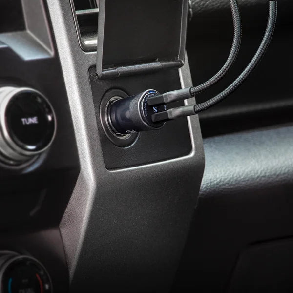 Scosche PowerVolt PD60 Dual Port USB-C Car Charger, 2-pack