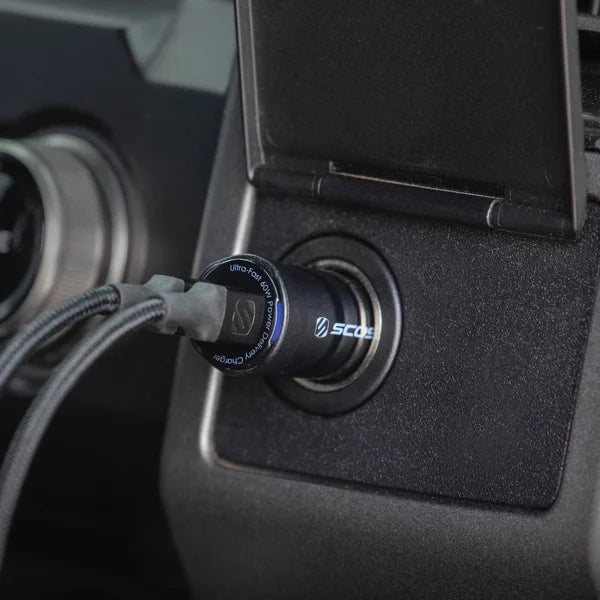 Scosche PowerVolt PD60 Dual Port USB-C Car Charger, 2-pack