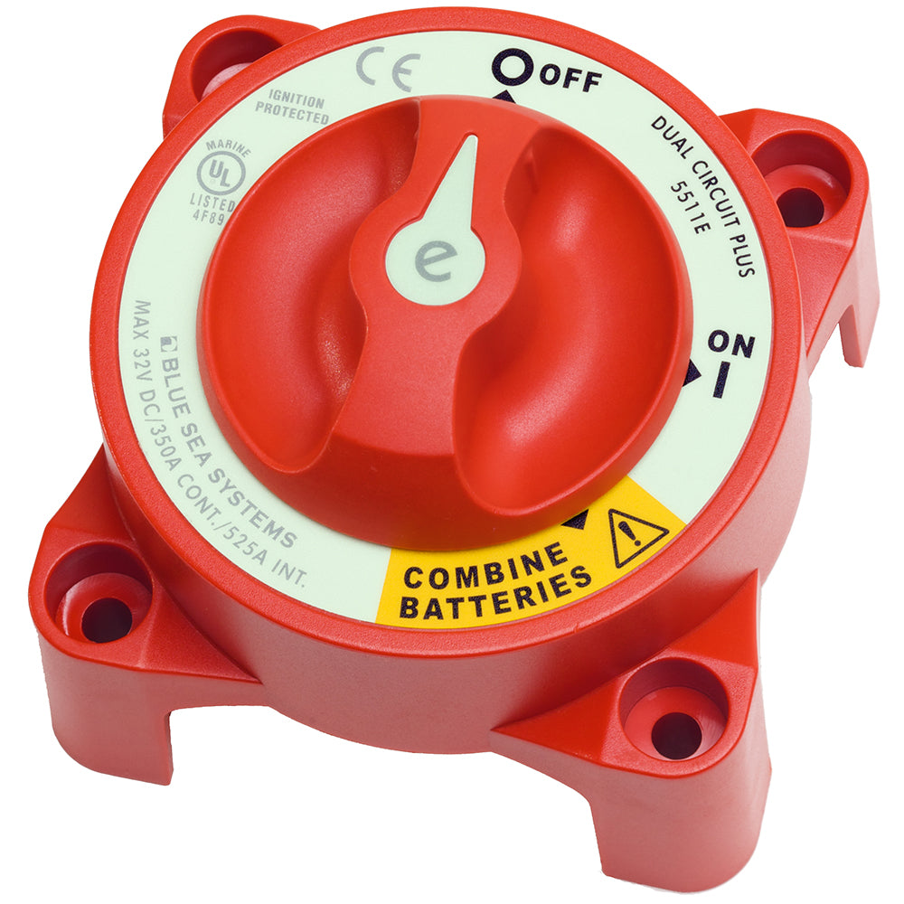 Interruptor de batería Blue Sea 5511e e-Series de doble circuito más [5511e]