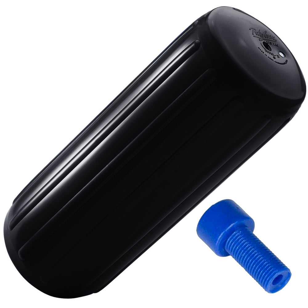 Polyform HTM-4 Fender 13.5" x 34.8" - Black w/Adapter [HTM-4 BLACK W/AIR ADAPTER]