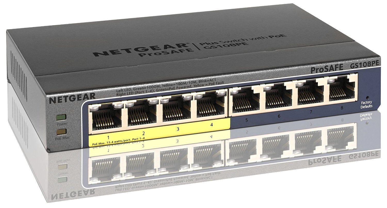 8 Port Gigabit Switch with 4 POE - Stock4less EU
