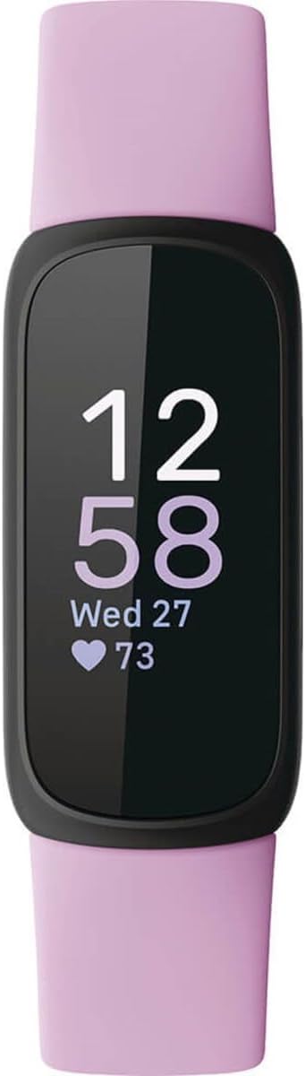 Fitbit Inspire 3 Health & Fitness Tracker – Lilac Bliss/Black, S & L Bands Included