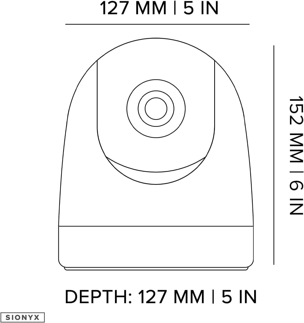 Sionyx CRV-500C Nightwave Low Light Fixed Mount Camera Black Housing
