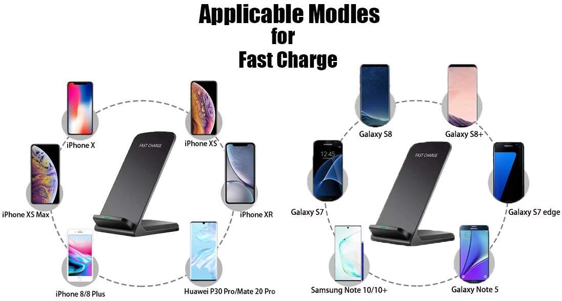 Wireless Fast Charger Charging Pad Stand Dock