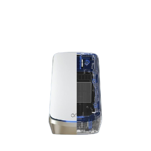 NETGEAR Orbi Quad-Band WiFi 6E Mesh System - Router with 2 Satellite Extenders