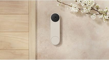 Google Nest Battery Doorbell – Linen | Smart Wireless HD Video Camera