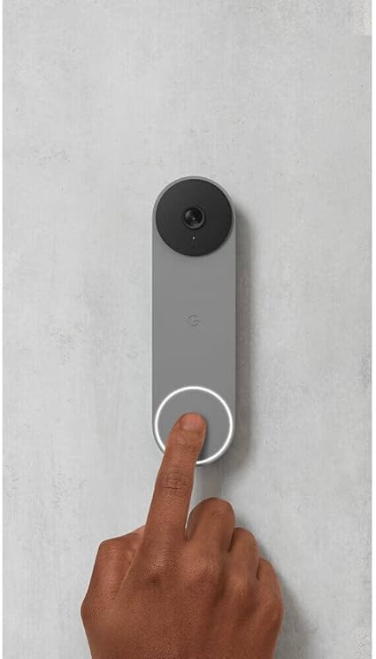 Google Nest Battery Doorbell – Ash | Smart Wireless HD Video Camera