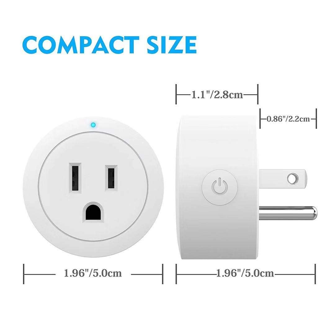 Amysen Smart Plug 4-Pack – WiFi Outlet Works with Alexa & Echo, 2.4GHz Only, for Smart Home Automation