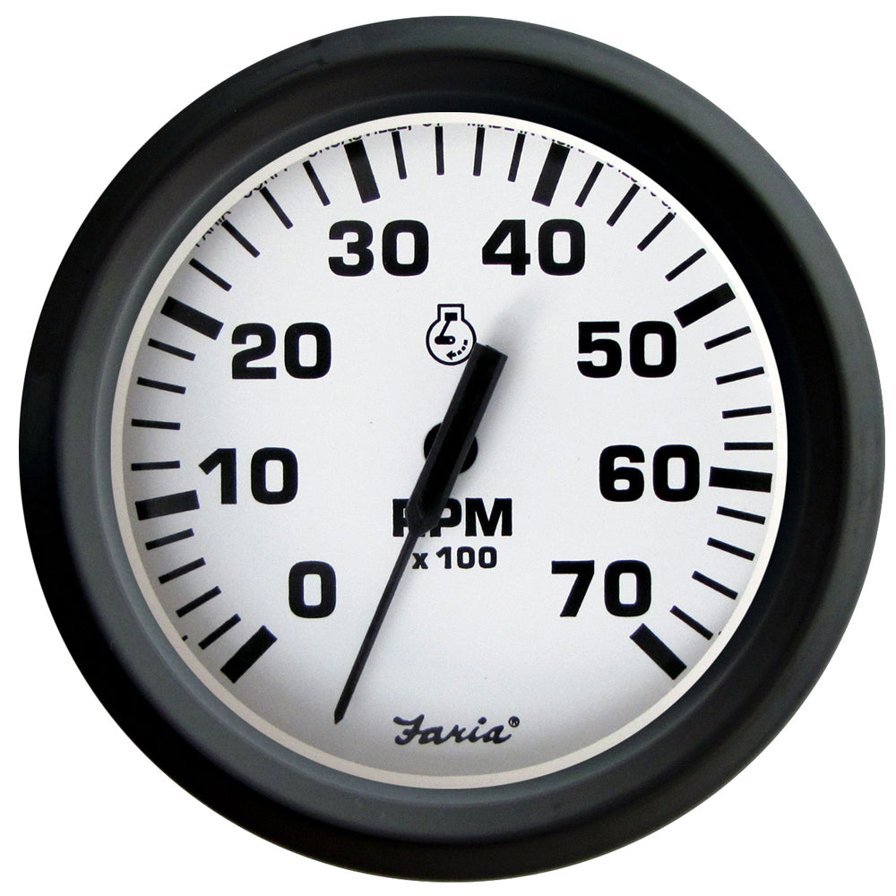 Tachymètre Faria Euro White 4 "7000 RPM (gaz) (hors-bord) [32905]