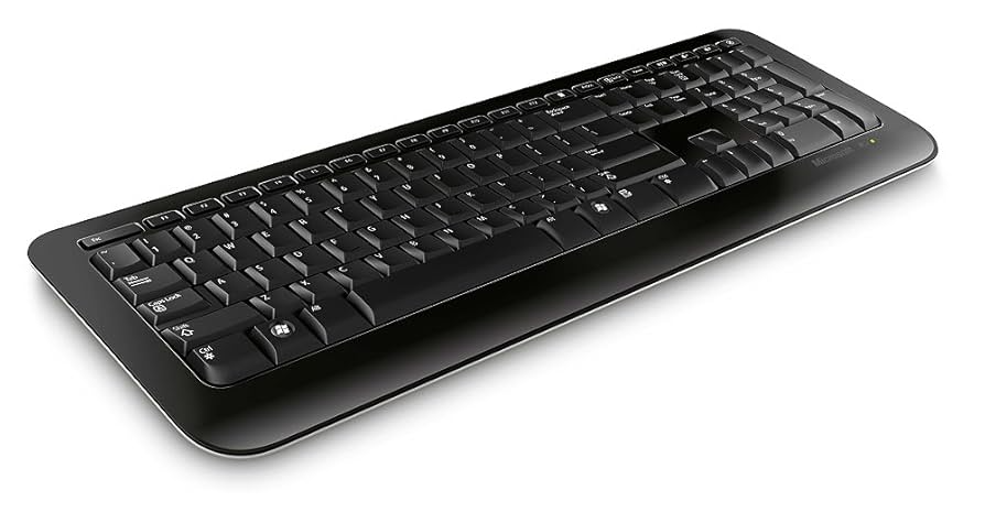 Microsoft Wireless Keyboard 800 – Quiet Touch, 2.4 GHz RF with Shortcut Keys