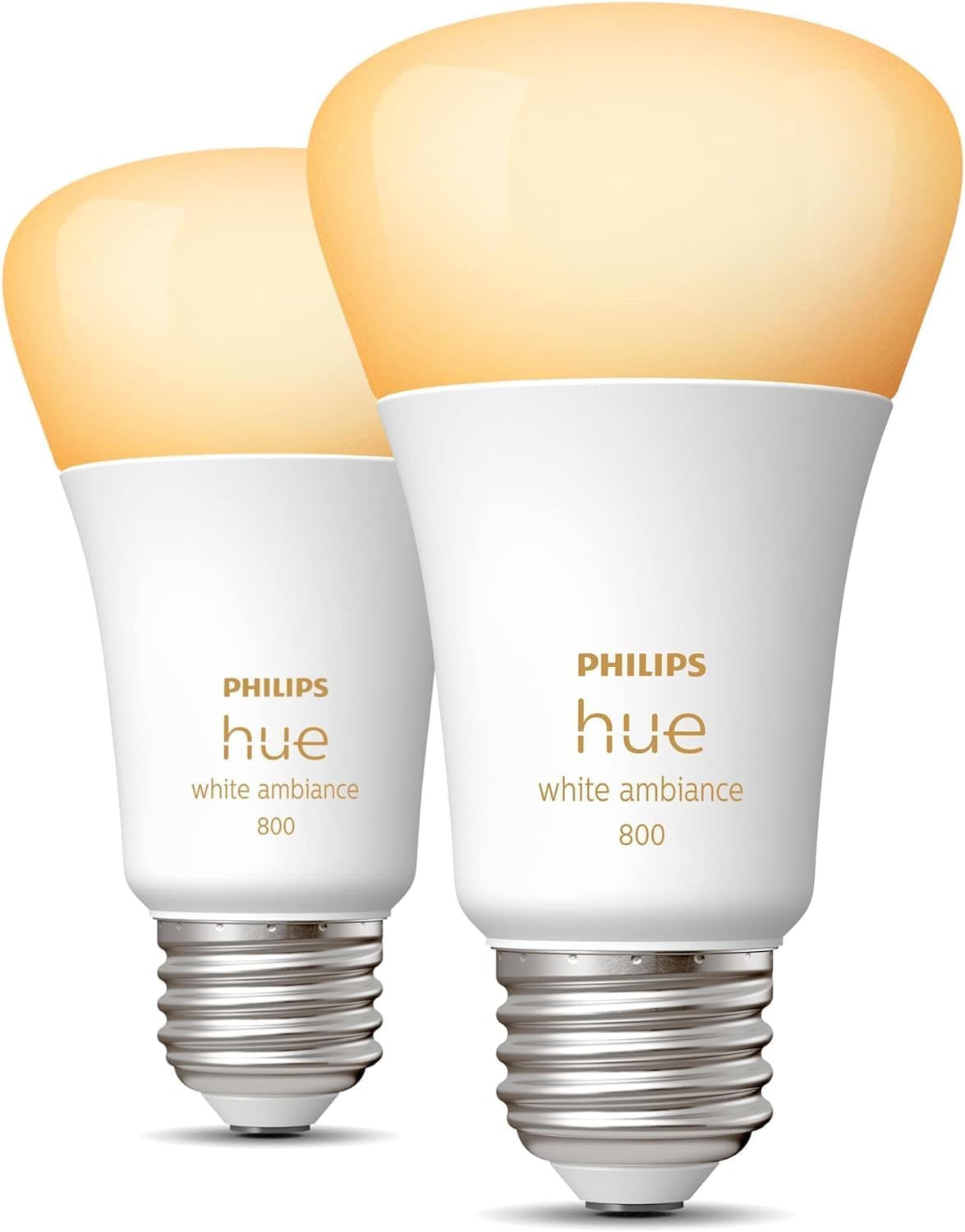 Philips Hue Smart A19 LED Bulbs – 60W Equivalent, 1 Pack, White Ambiance