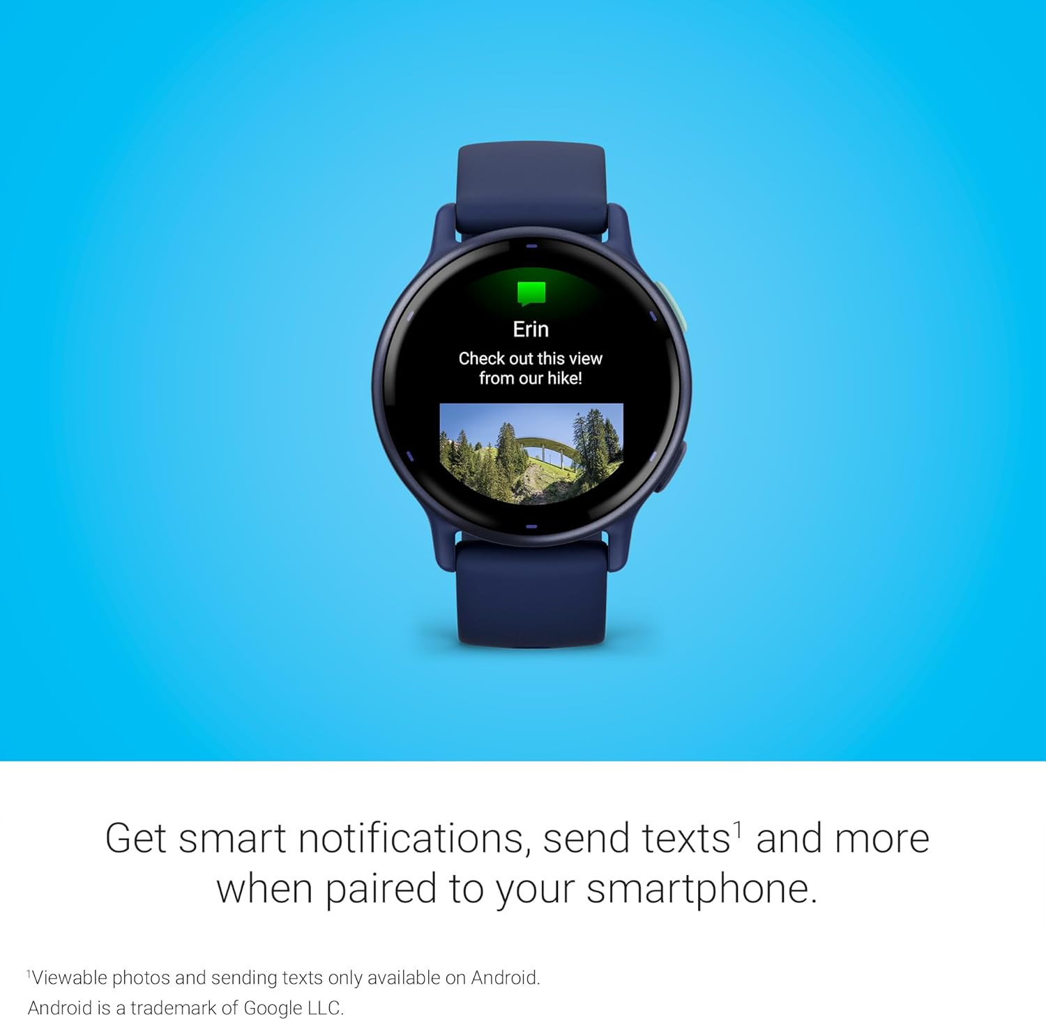 Garmin vívoactive 5, Health and Fitness GPS Smartwatch, AMOLED Display, Navy Blue