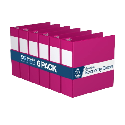 Premium Economy Angle D Ring Binder (6 Pack)