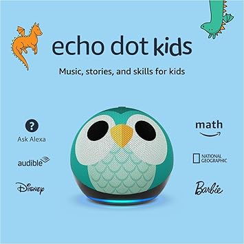 Amazon Echo Dot 5th Gen Kids with Alexa (Owl Design)
