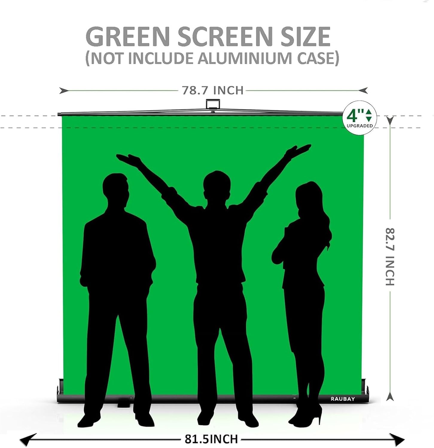 RAUBAY 78.7 x 82.7in Large Collapsible Green Screen Backdrop
