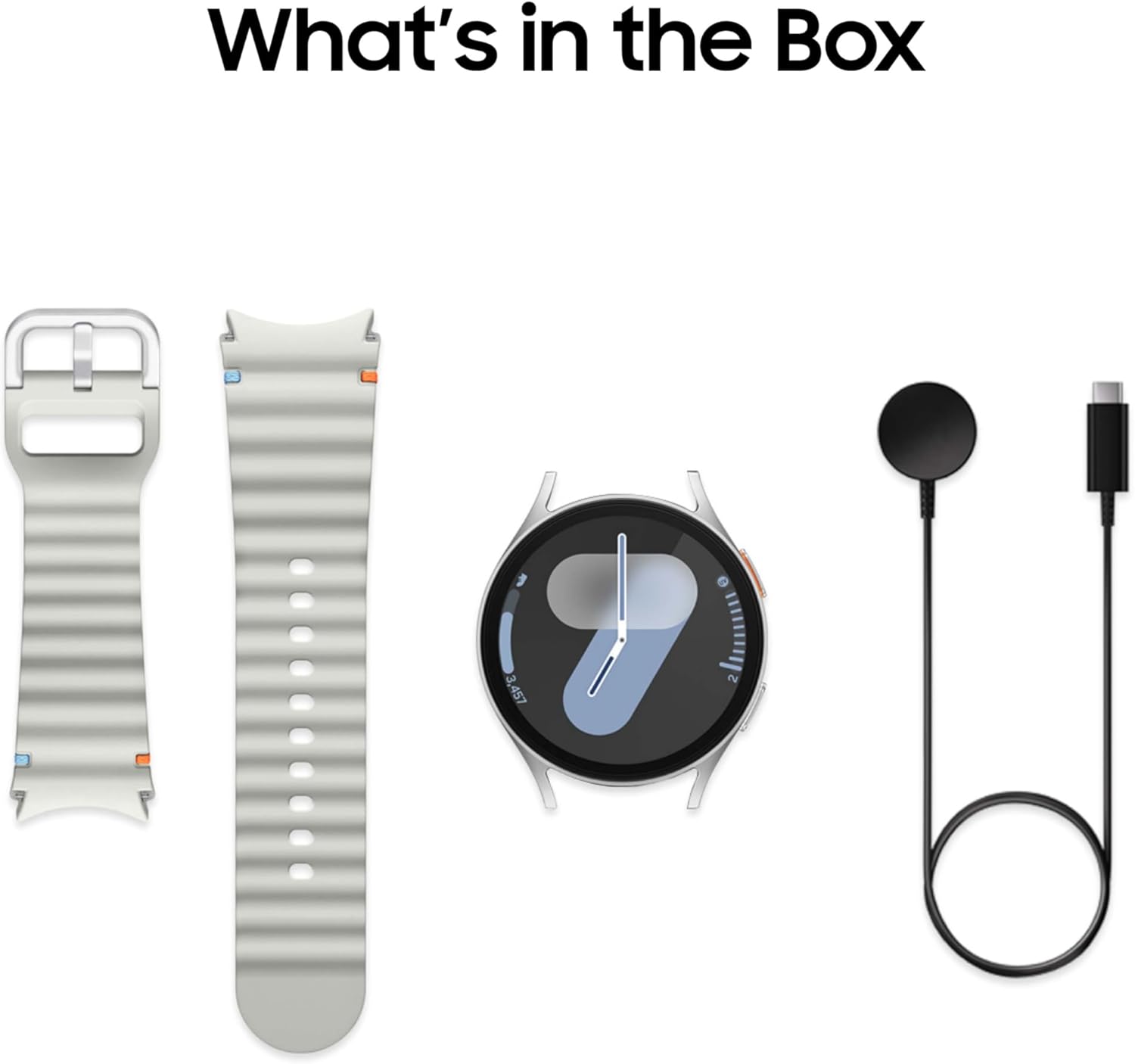 Samsung Galaxy Watch7 44mm LTE AI Smartwatch, Two Fast Chargers, Silver