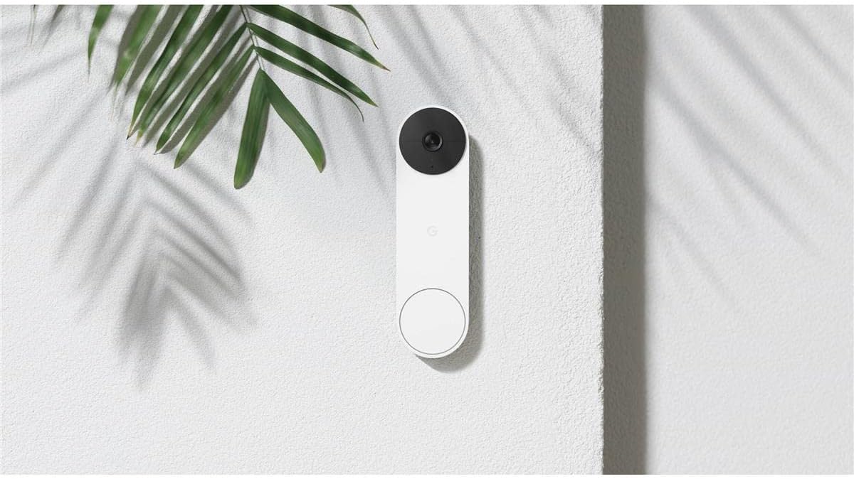 Google Nest Battery Doorbell – Snow | Smart Wireless HD Video Camera