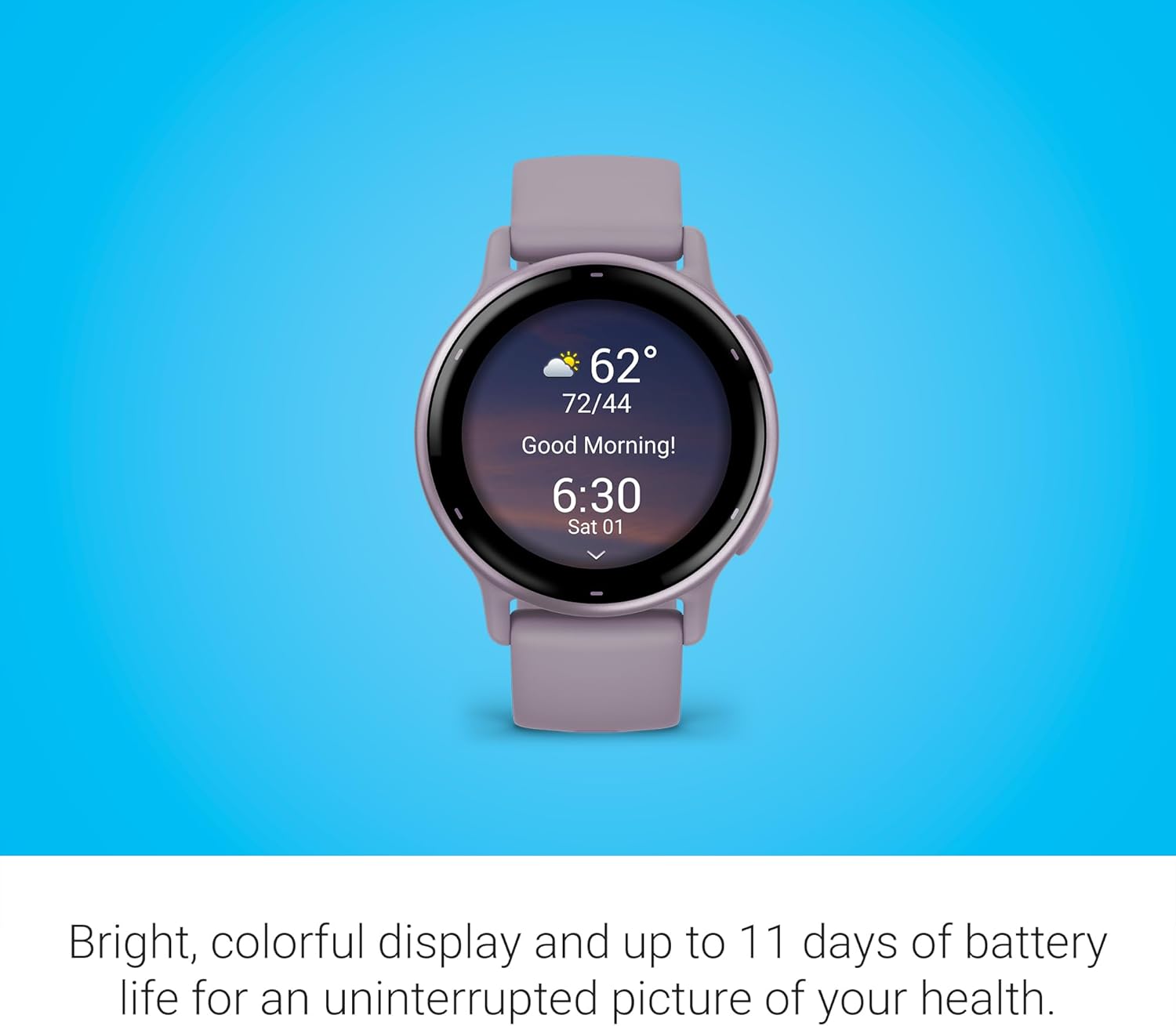 Garmin vívoactive 5, Health and Fitness GPS Smartwatch, AMOLED Display, Orchid