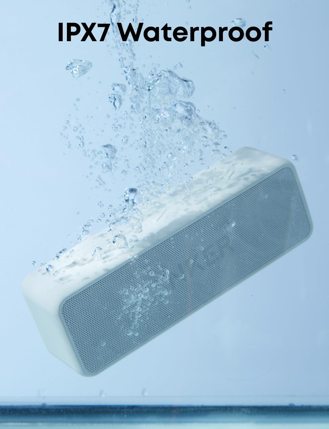 Soundcore Anker 2 Portable Bluetooth Speaker – 12W Dual-Driver, IPX7 Waterproof, Wireless with Mic (White)