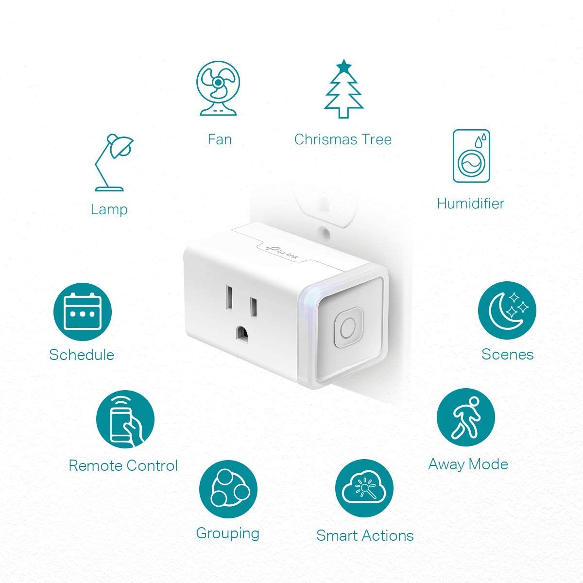 Kasa Smart Plug HS103P4, Smart Home Wi-Fi Outlet Works with Alexa, Echo, 4-Pack, White