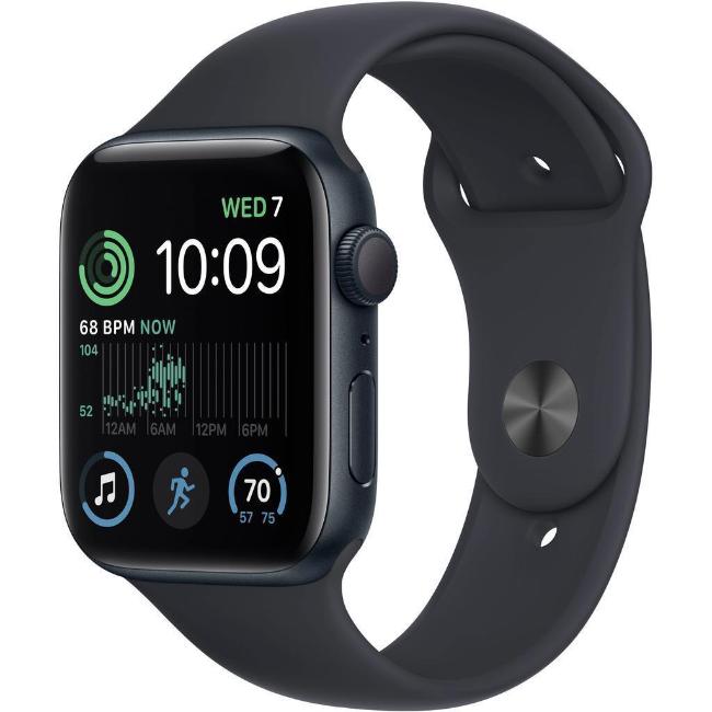 Apple Watch SE 2nd Generation, 44mm Aluminum Case, Cellular (Midnight)