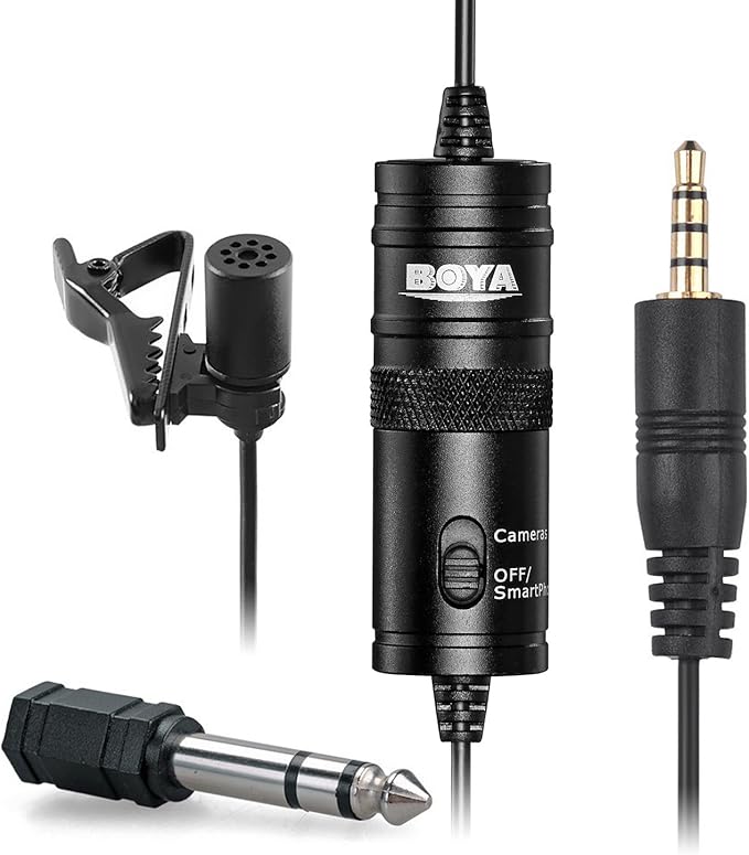 BOYA by M1 Lavalier Microphone for Smartphones, Canon, Nikon, DSLR Cameras