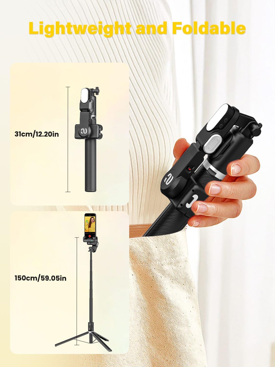 AOCHUAN M2PRO Smartphone Gimbal Stabilizer (Black)