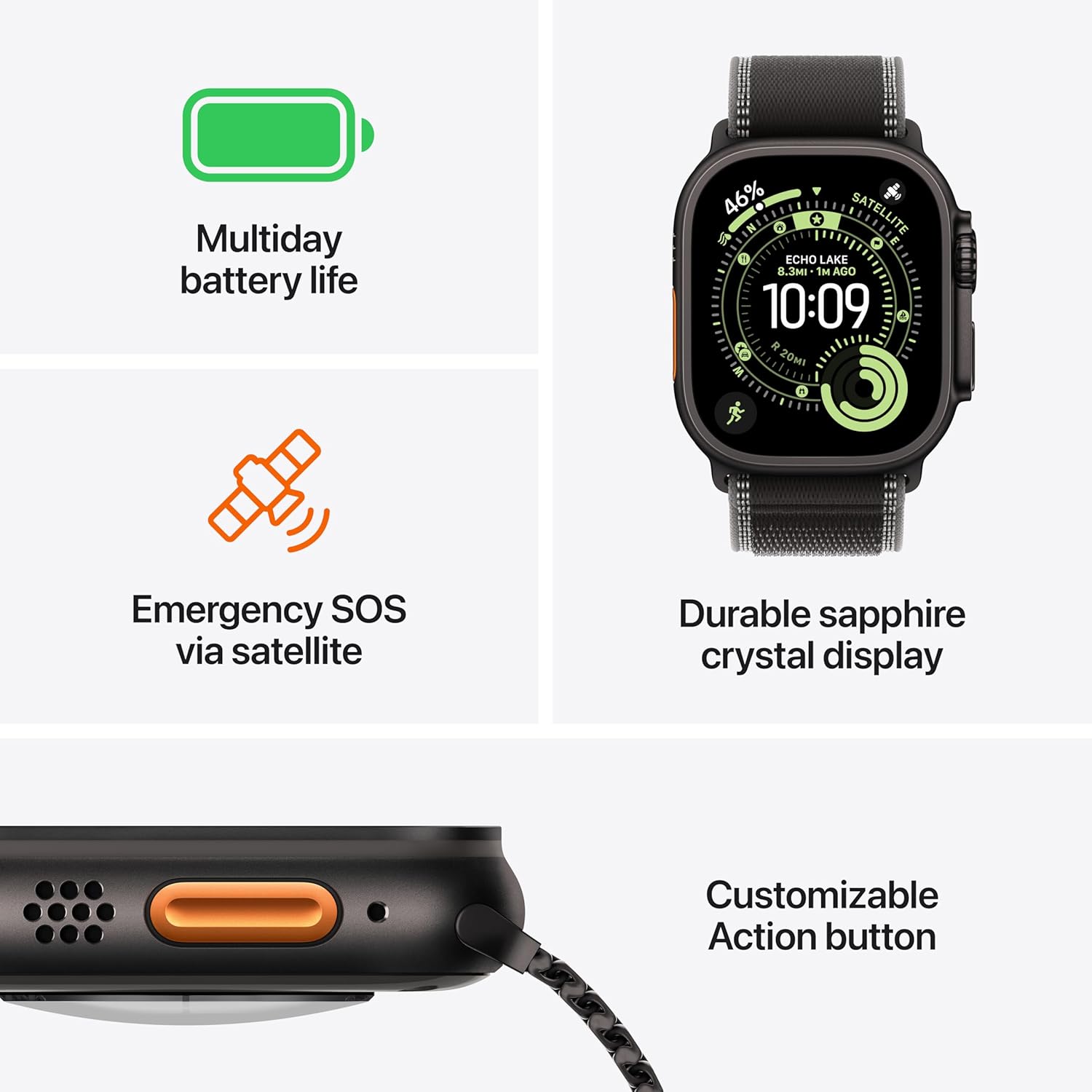 Apple Watch Ultra 3 49mm Titanium Cellular - Black Titanium