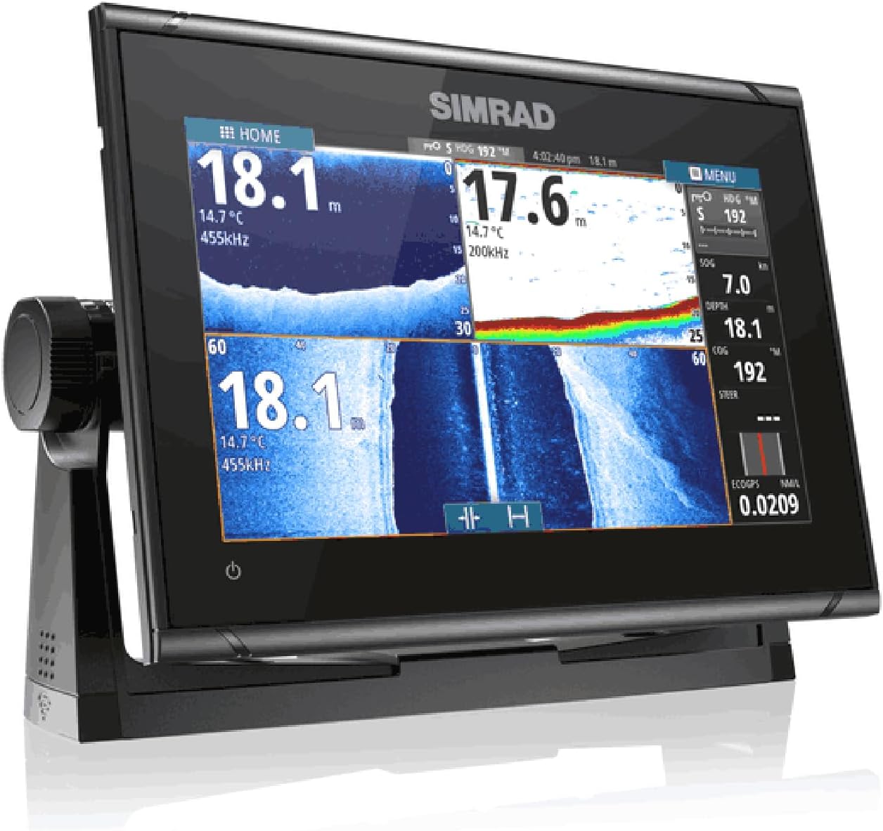 Simrad GO9 XSE Halo20 radar 83/200 kHz Skimmer C-Map Discover