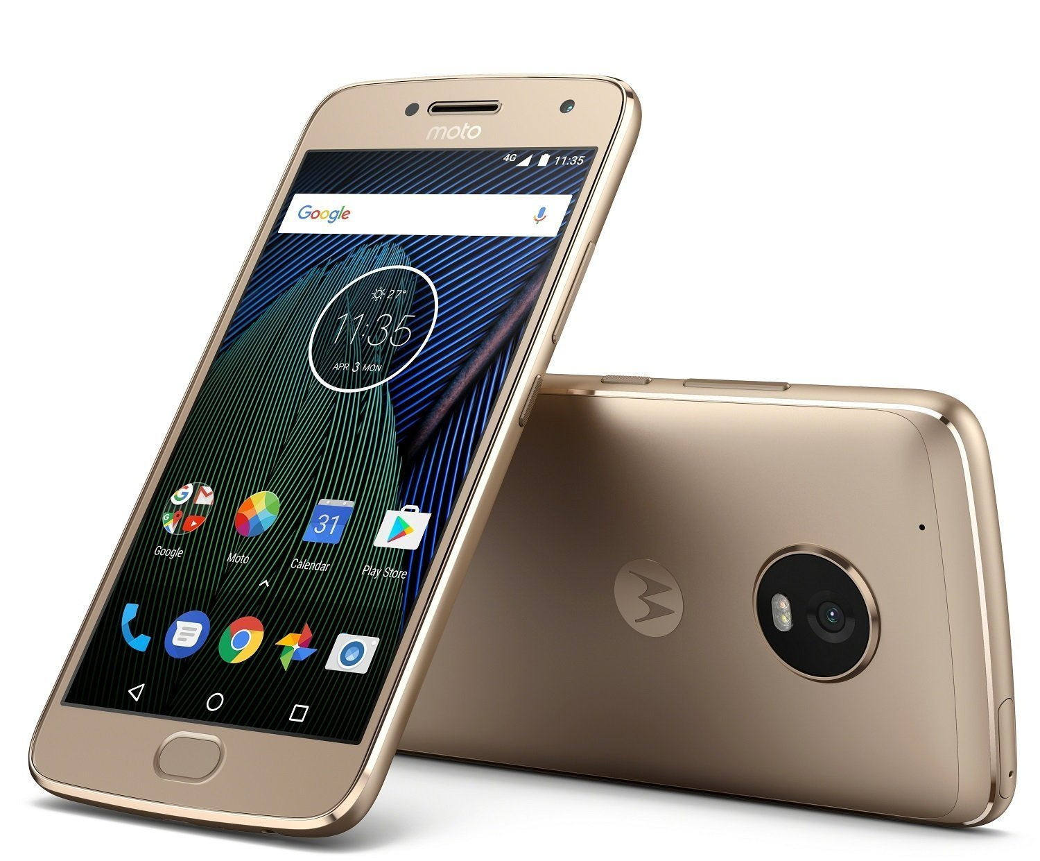 Moto G5S Plus, 4GB RAM, 64GB, Dual Sim (Fine Gold)