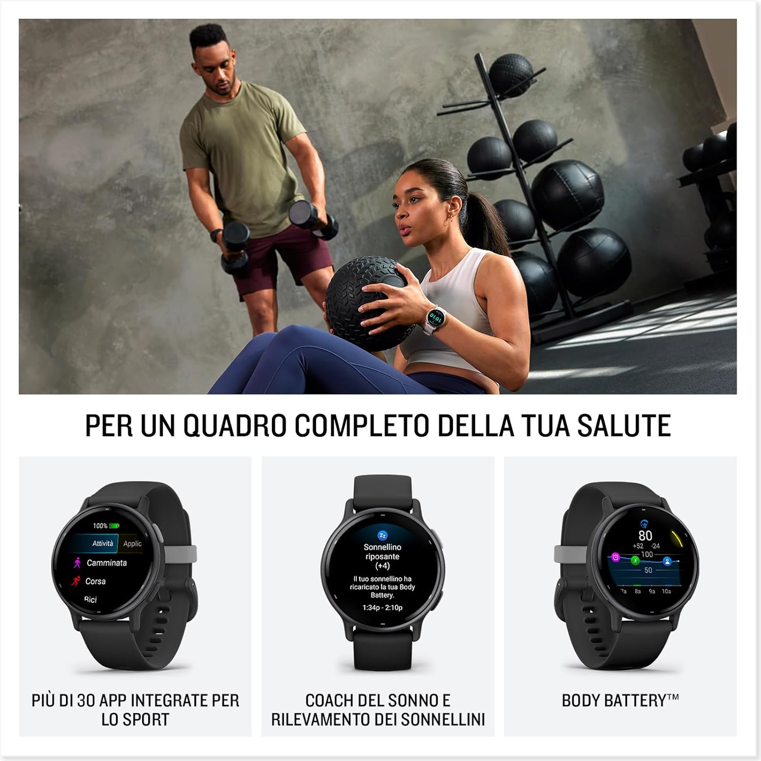Garmin vívoactive 5, Health and Fitness GPS Smartwatch, AMOLED Display, Navy Blue