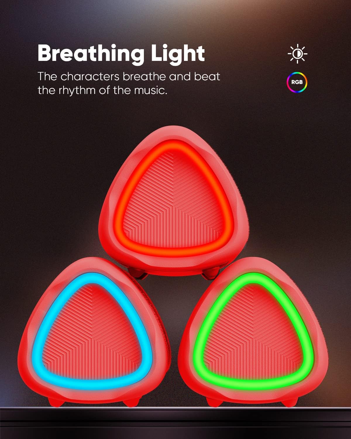 Portable Bluetooth Speaker – IPX5 Waterproof, TWS Pairing, Perfect Stocking Stuffer Gift - Red