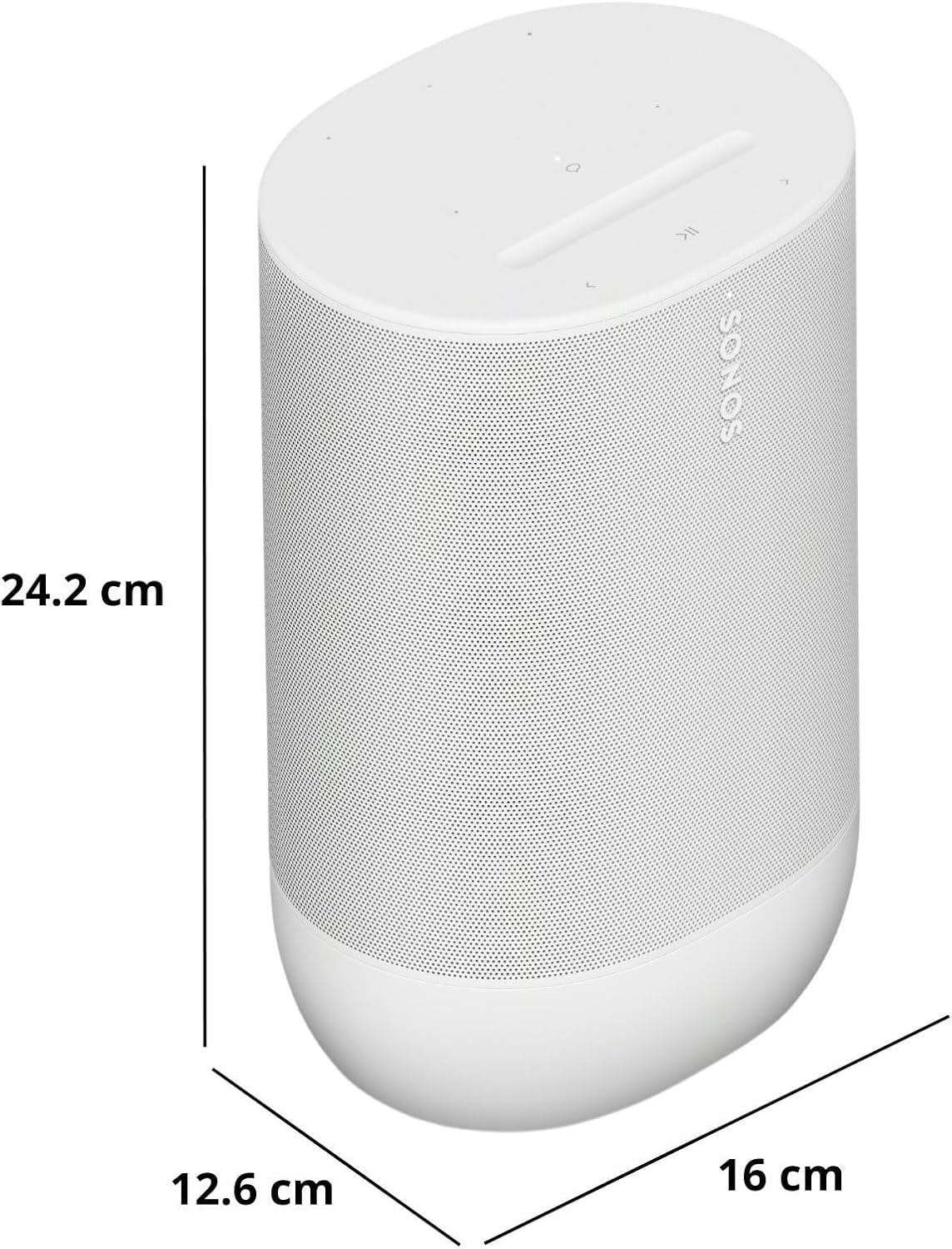 Sonos Move 2, Portable Smart Wireless Speaker with Voice Control (White)