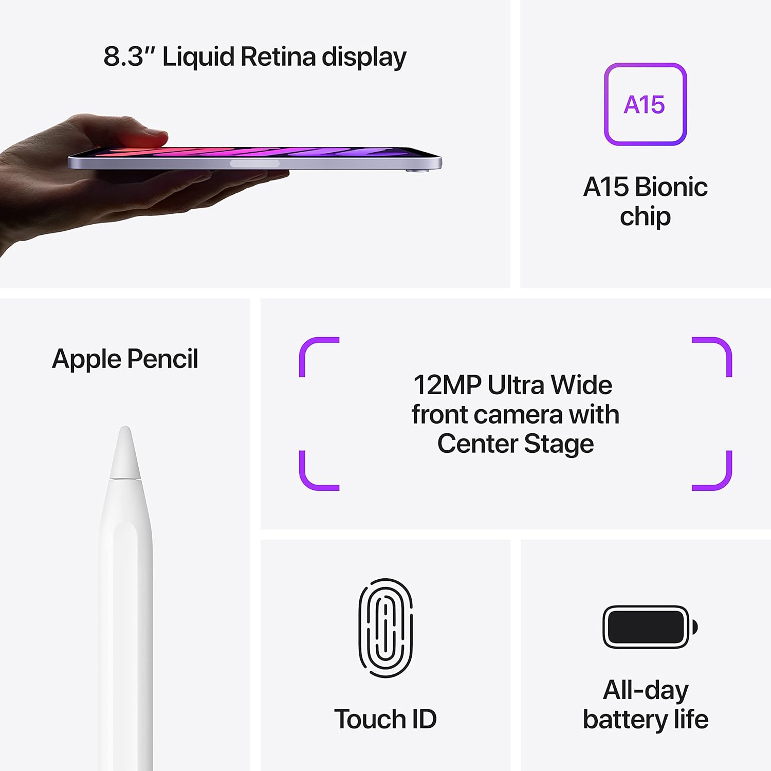 Apple iPad Mini 6 8.3" Display 64GB Storage WiFi Only MLWL3LL/A - Pink