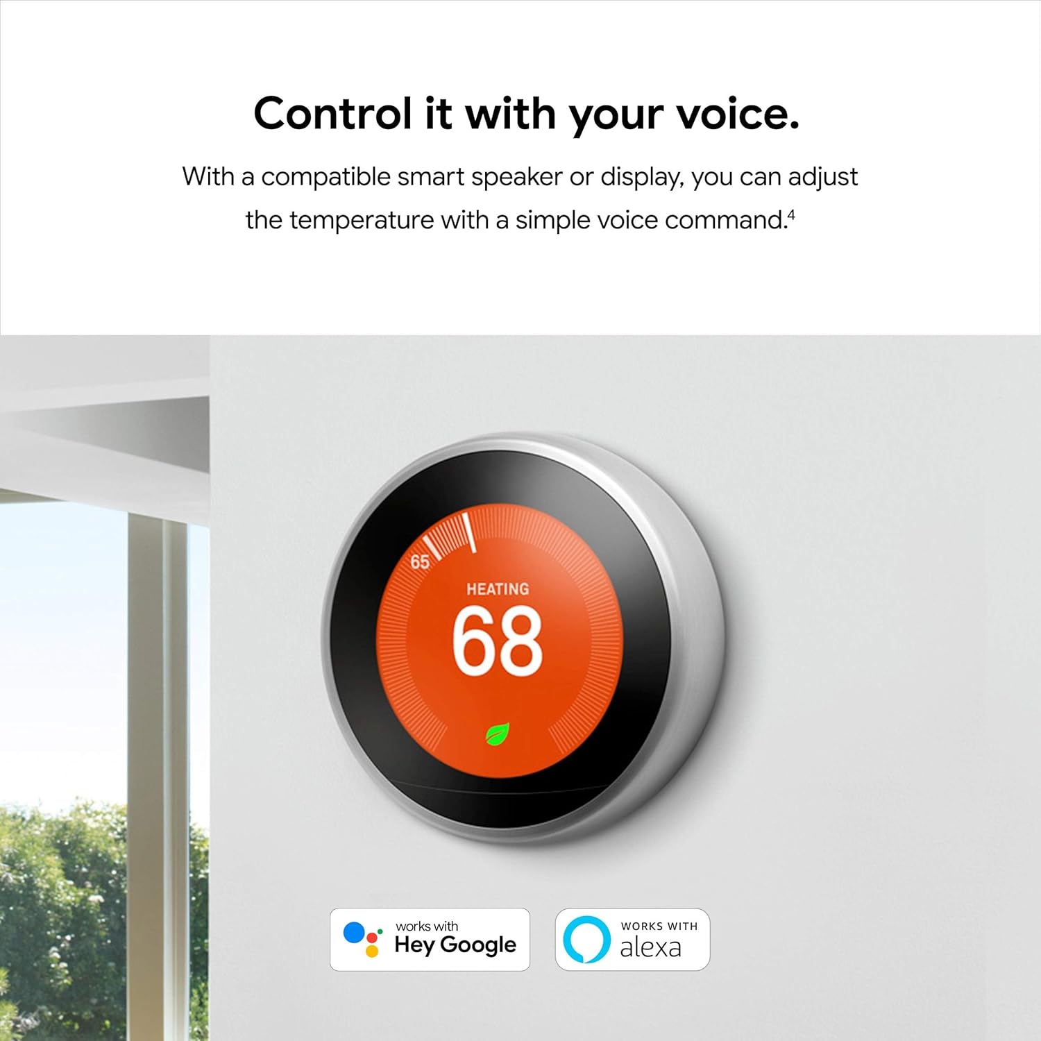 Google Nest - Learning Thermostat (3rd Gen) - works with Alexa