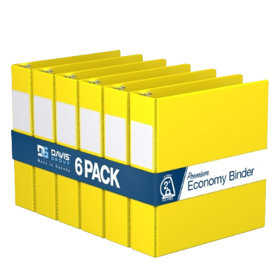 Premium Economy Angle D Ring Binder (6 Pack)
