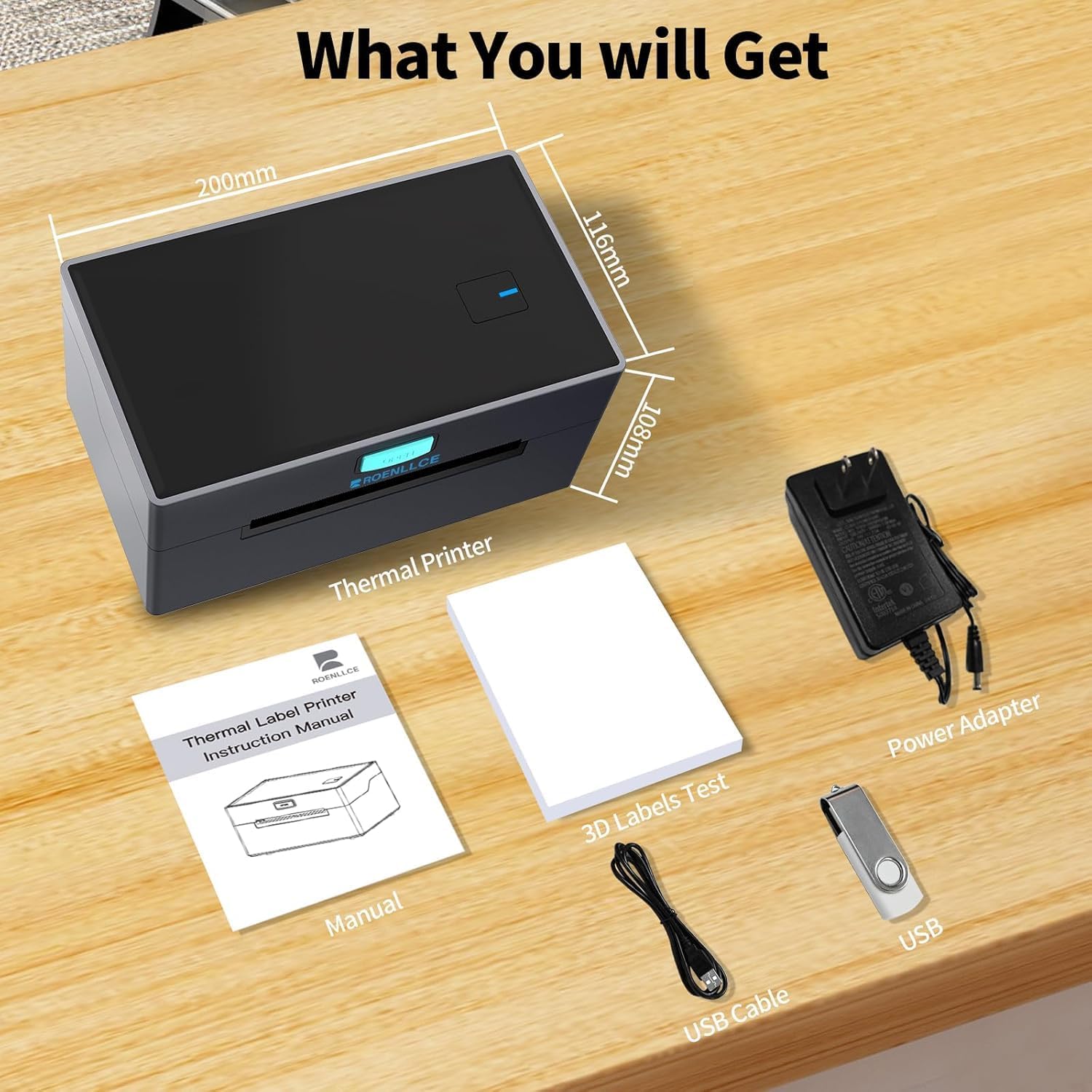 MUNBYN Bluetooth Thermal Shipping Label Printer