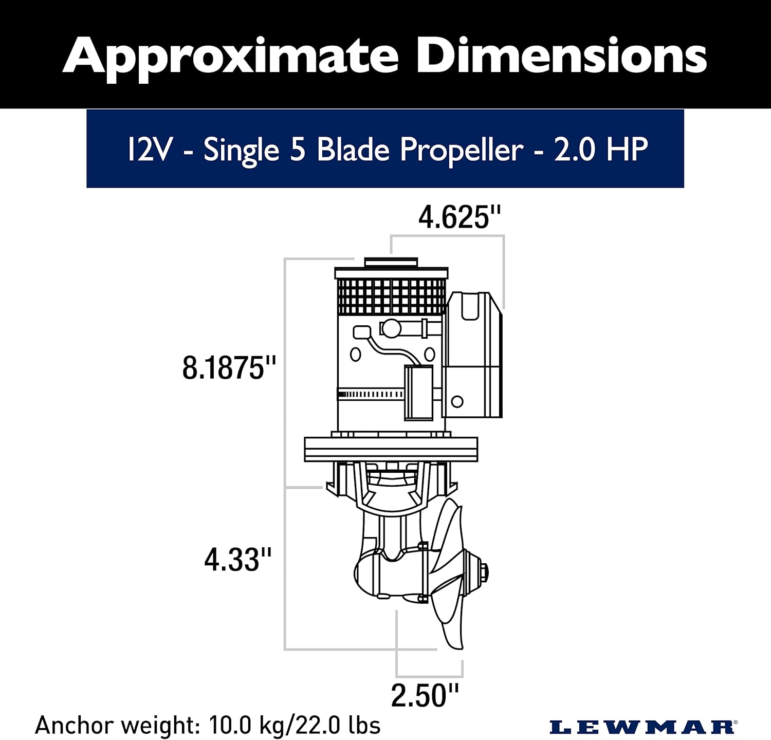Lewmar 110TT 12v Thruster Kit
