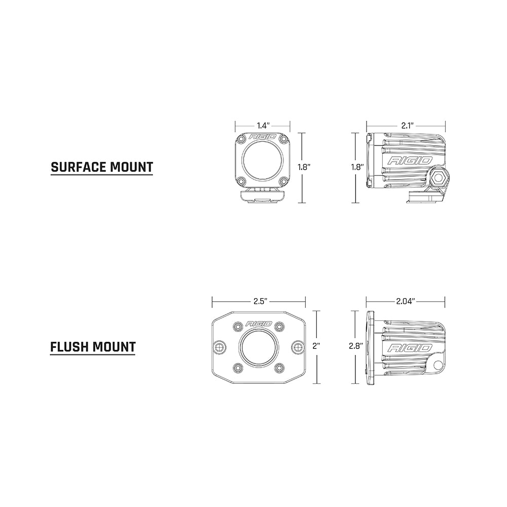 RIGID Industries Ignite Surface Mount Flood - Single - Black