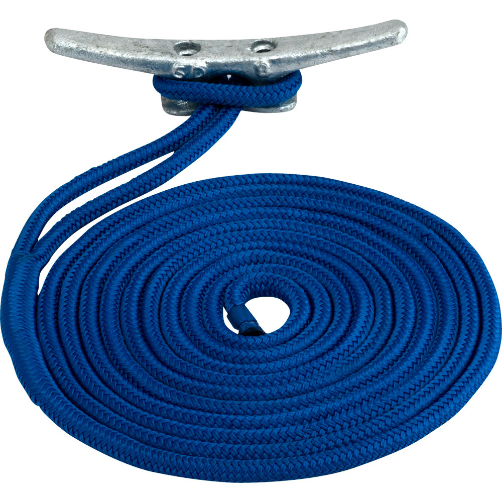 Sea-Dog Double Braided Nylon Dock Line - 1/2" x 25&#39; - Blue - Stock4less EU