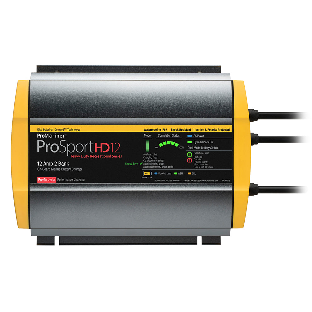 ProMariner ProSportHD 12 Gen 4 - 12 Amp - 2 Bank Battery Charger - Stock4less EU