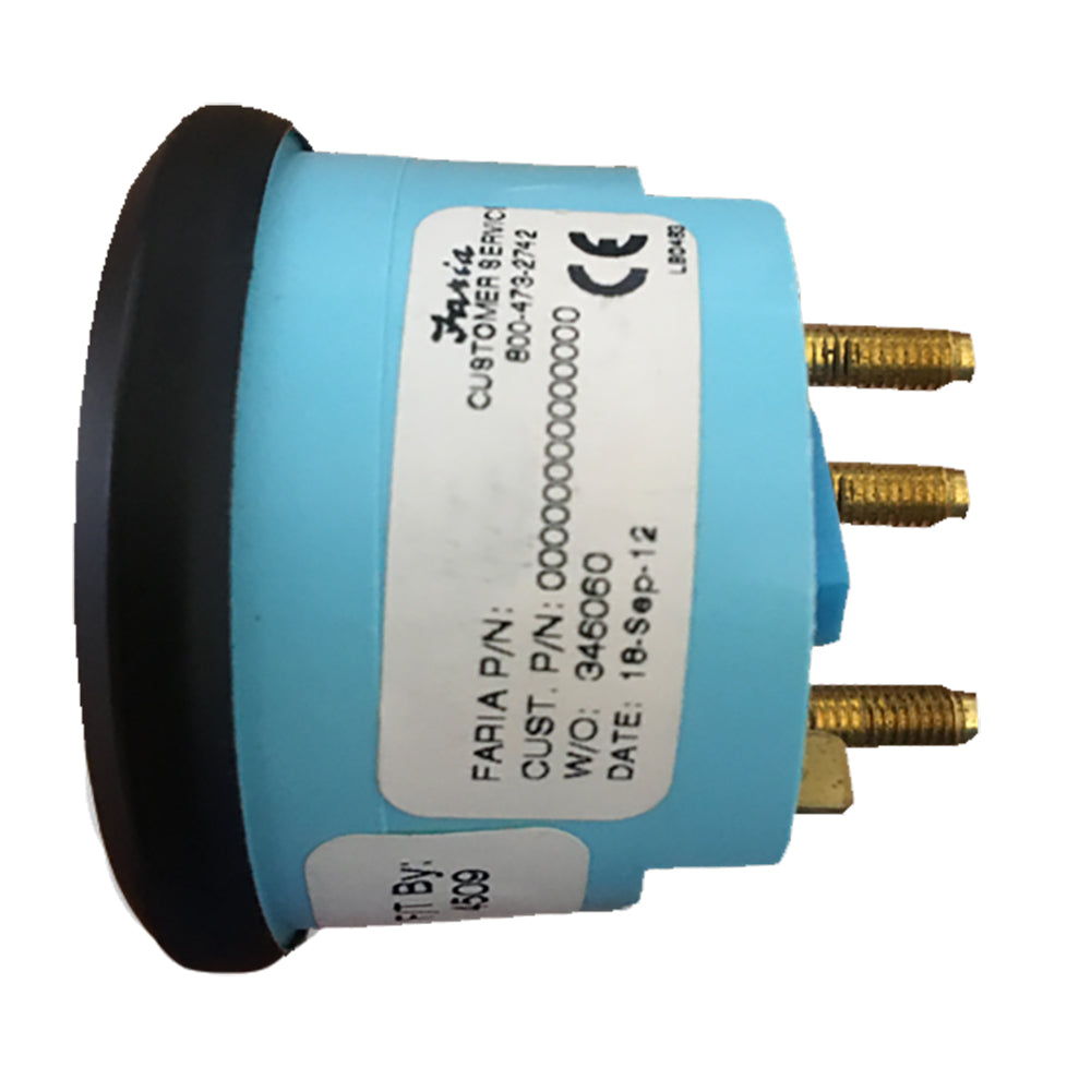 Faria Euro Black 2 "Jauge de pression d'huile - métrique (5 bar) [12805]