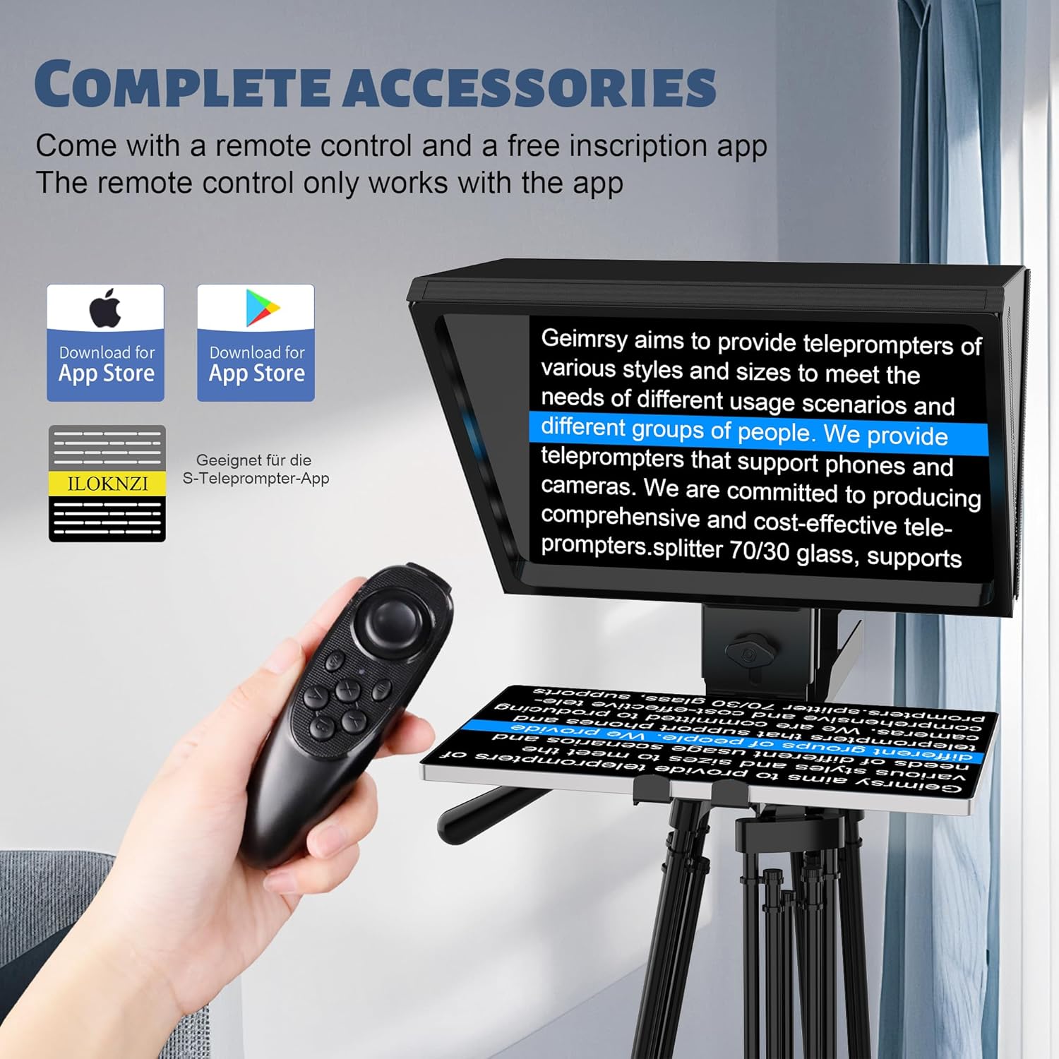 GEIMRSY i2/12-inch All-Metal Teleprompter