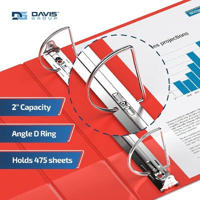 Premium Economy Angle D Ring Binder (6 Pack)