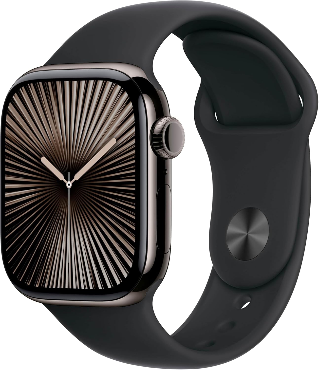 Apple Watch Seres 10 42mm Cellular - Slate Titanium with M/L Black Sport Band